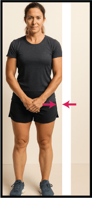 How to determine shoulder width over hip width