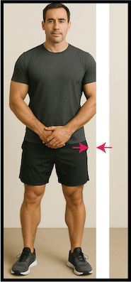 How to determine shoulder width over hip width