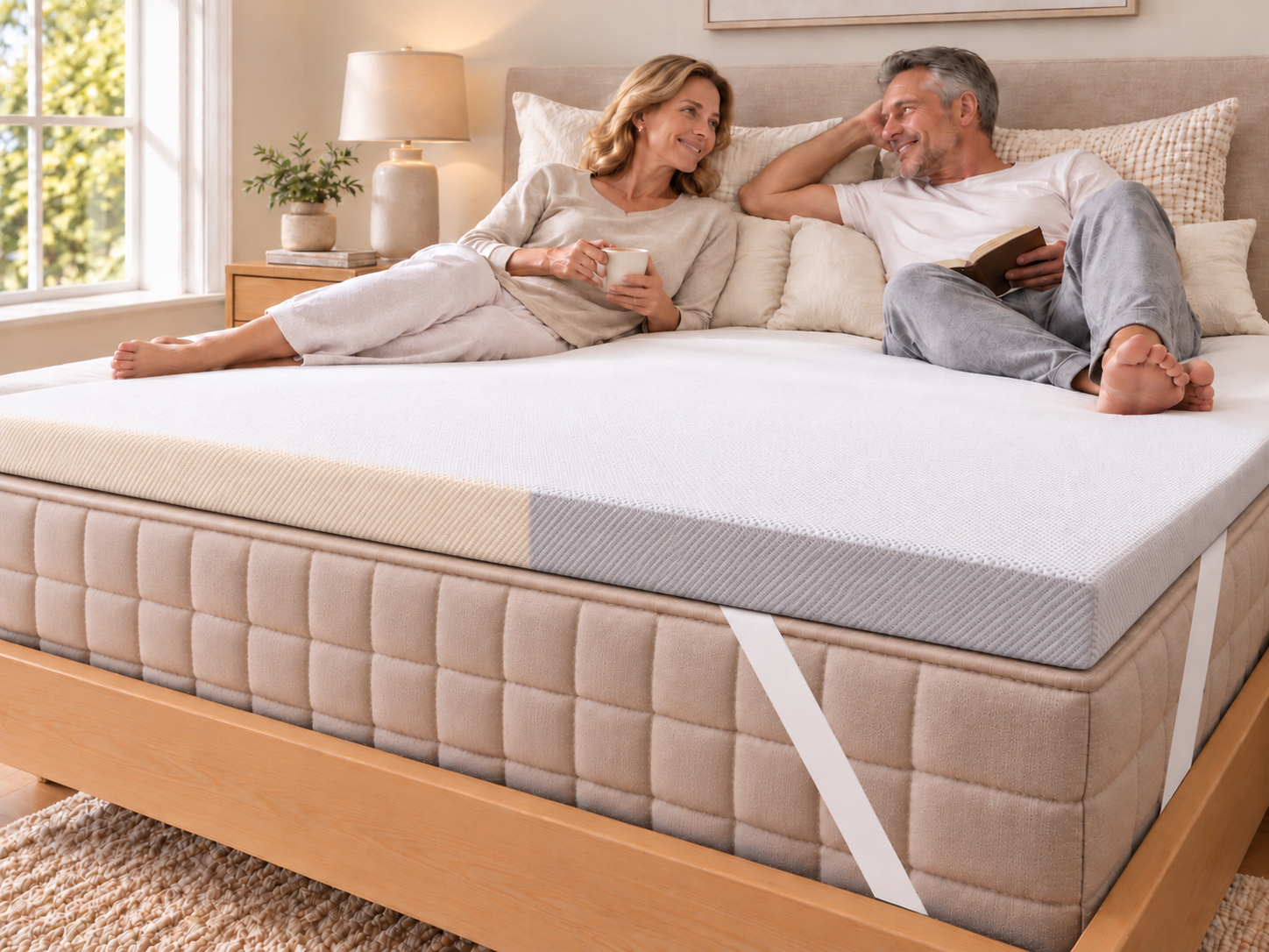 dual density talalay latex mattress topper